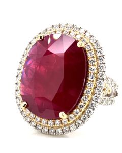 Oval Ruby Diamond Ring | Steven Royce
