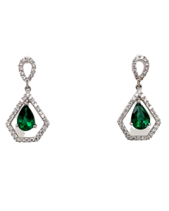 PEAR SHAPE EMERALD PENDANT | EMERALD JEWELRY
