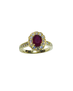 FASHION OVAL RUBY RING | RUBY JEWELRY