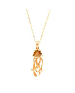 14K Yellow Gold Bronze Mother of Pearl Necklace designed by Kabana for Majesty Jewelers-St Maarten 