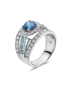 BLUE DIAMOND ALEXANDRITE RING | TRUE LOVE
